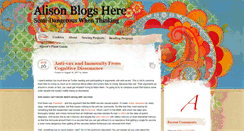 Desktop Screenshot of alisonblogs.com